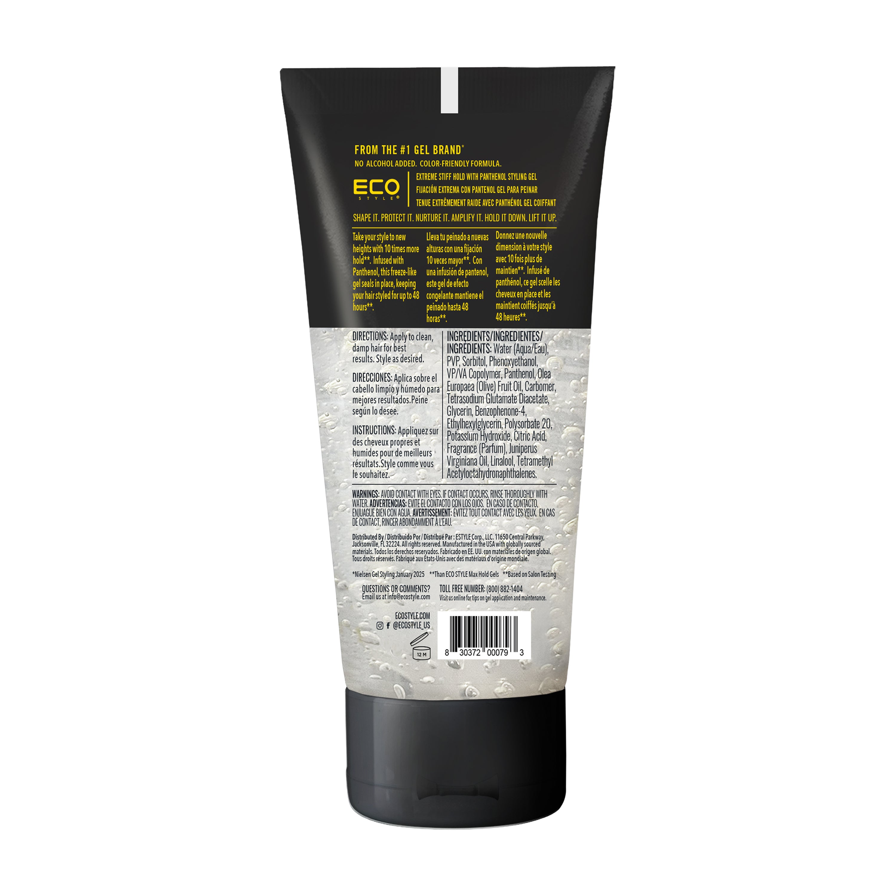 Extreme Stiff 48HR Hold Styling Gel with Panthenol – Eco Style